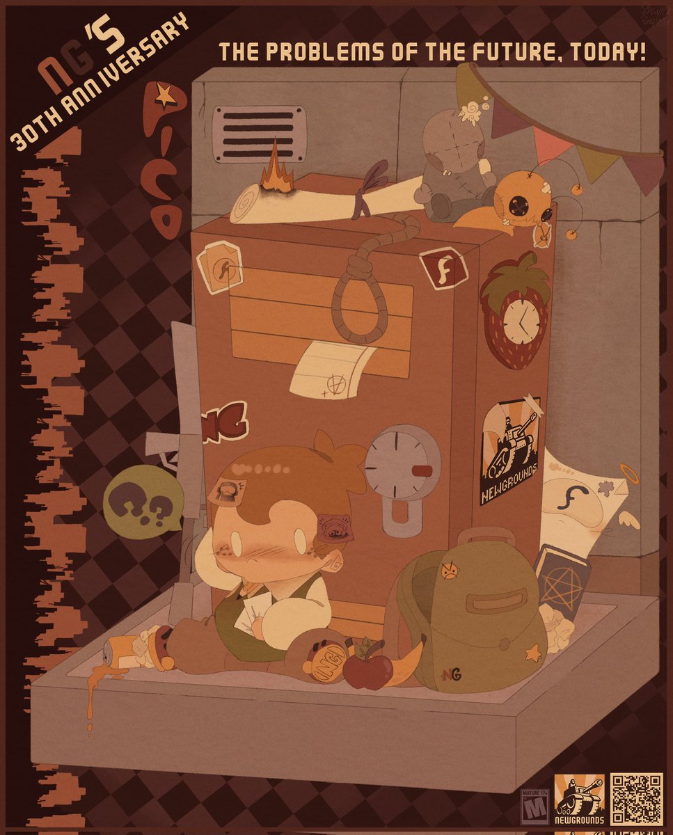 _StupidPumpkin_'s tweet image. I completely forgot about NG's 30th Anniversary, so I had to draw something in a hurry so as not to be left empty-handed. Really sorry about this. Next time, I'll try not to forget anything and draw something cooler
#newgrounds
#picosschool
#fanart