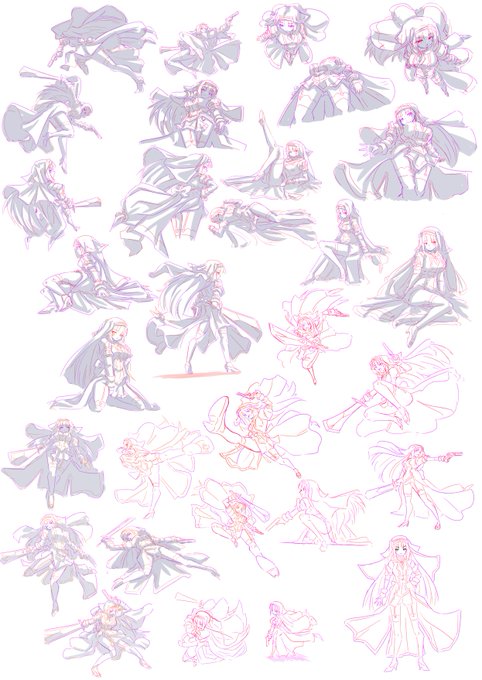 ここ数日でシャルロットちゃんをいっぱい描けた😋👍👍 