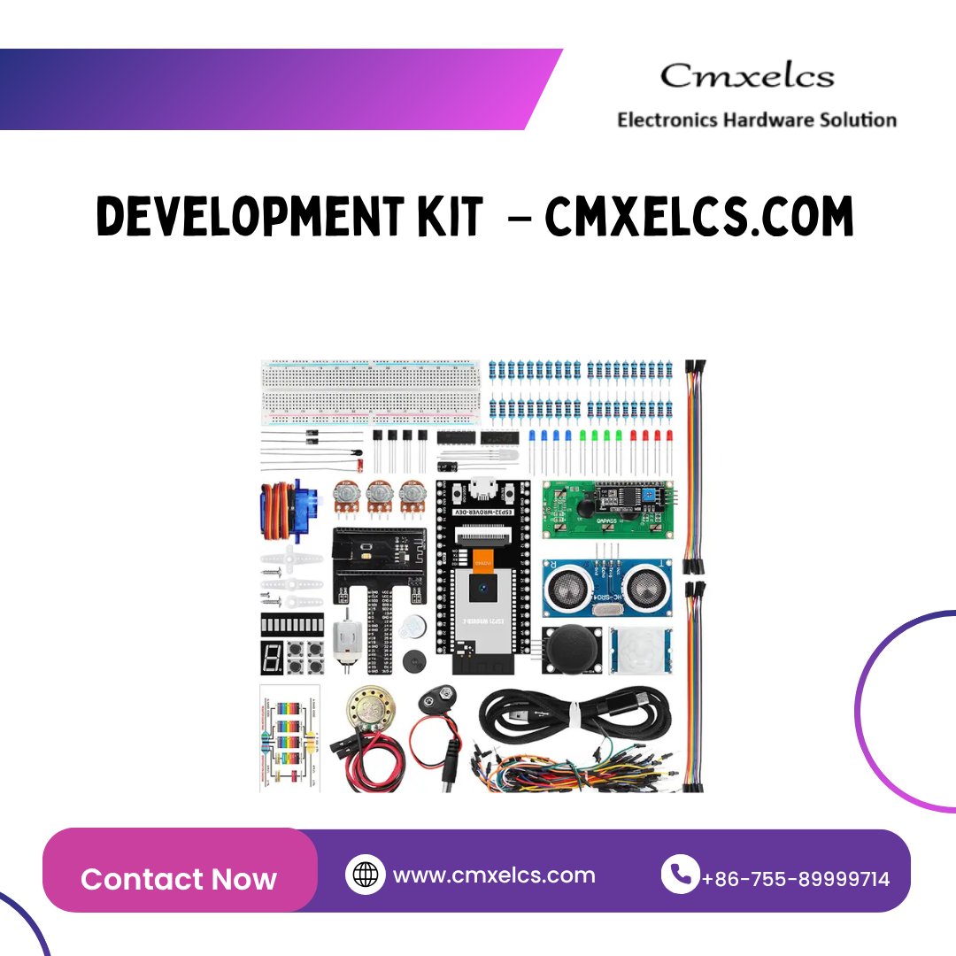 CmxelcsShenzhen's tweet image. Unlock endless possibilities with our Development Kits at Cmxelcs.com!
#DevelopmentKit #ElectronicsDevelopment #EmbeddedSystems #IoTProjects #Cmxelcs #TechInnovation #Makers #EngineeringTools #STEM #PrototypingKit