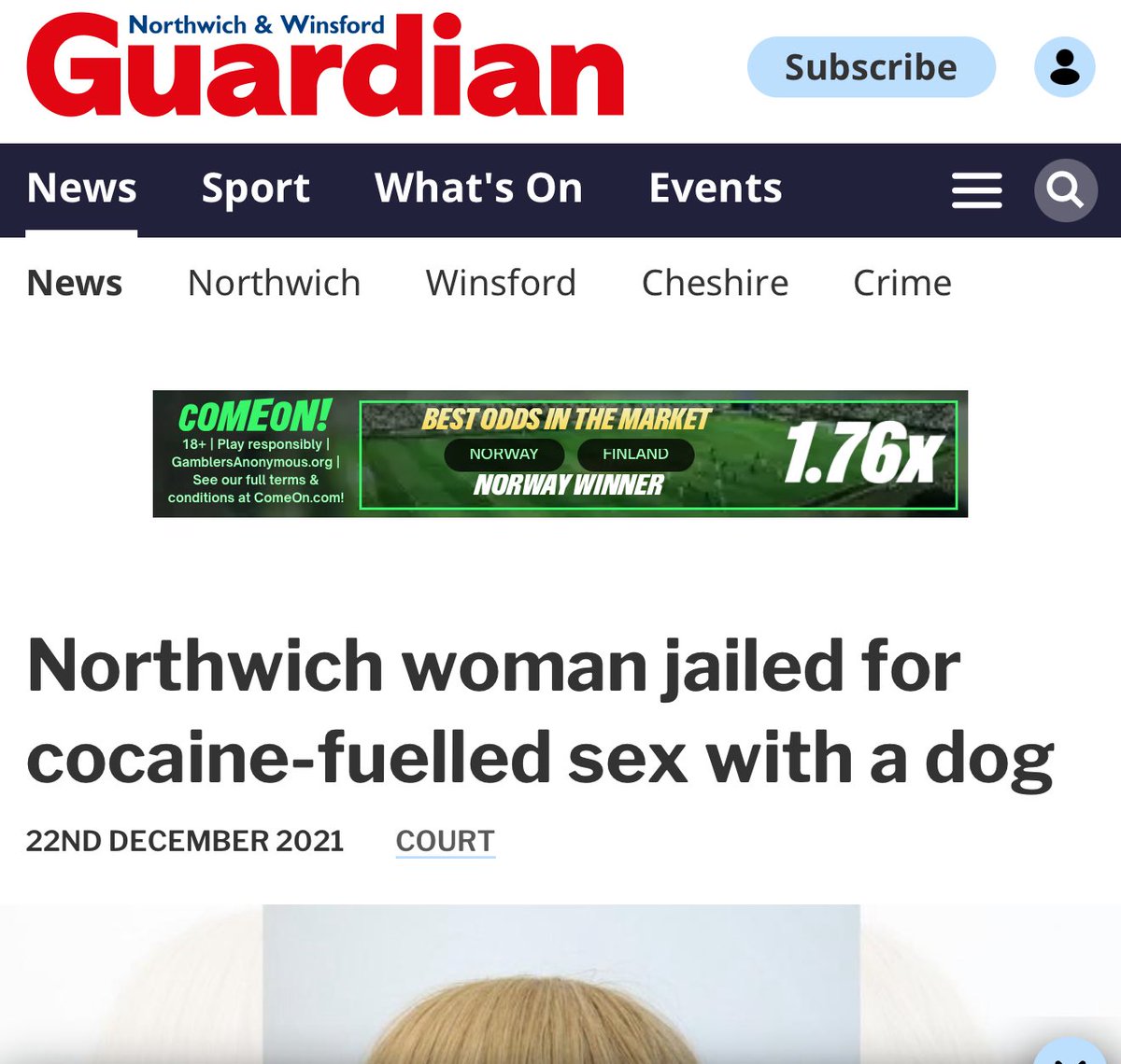 No, <a href="/guardian/">The Guardian</a> - a woman did not rape a dog. A man did. 

Reality matters!

Preferred pronouns is not polite, it is abuse, and in this case rancid misogyny.

#NotOurCrimes