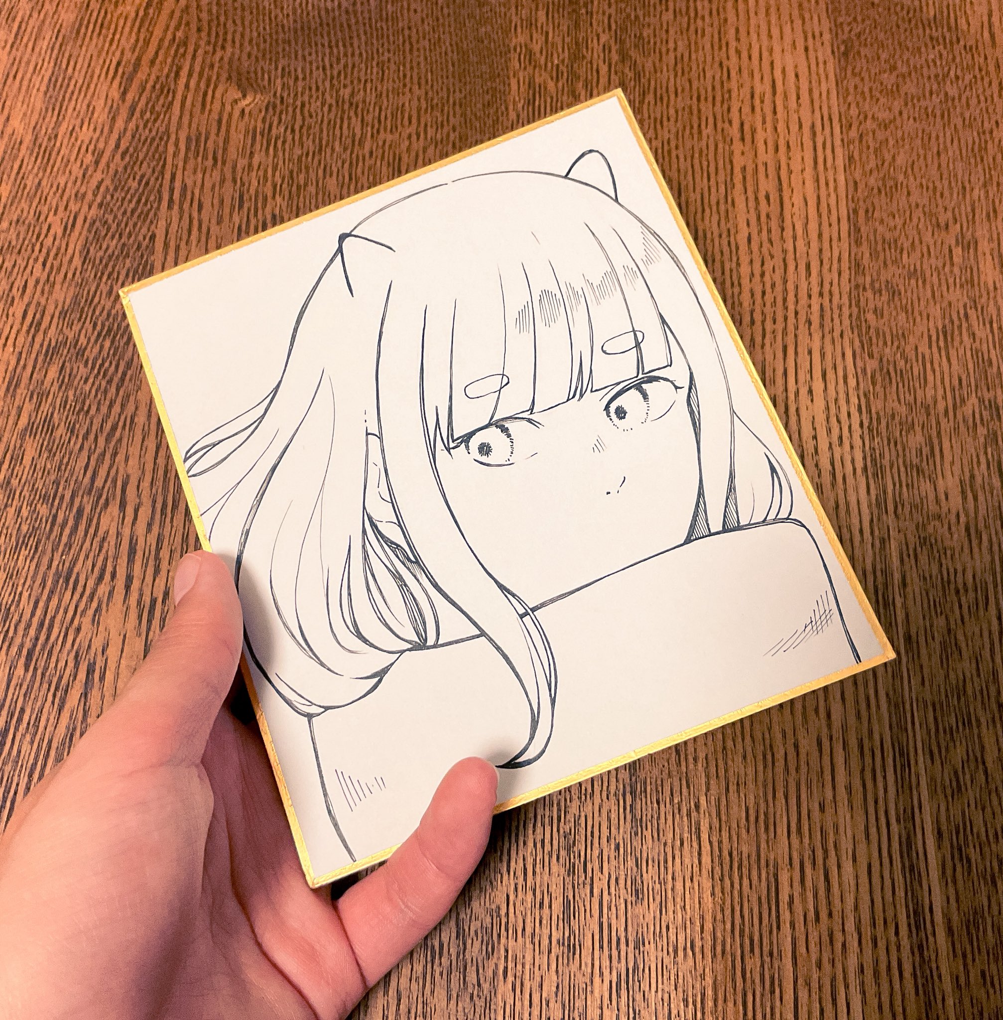 深野こもれび　色紙イラスト 淡色の縹 on X: 