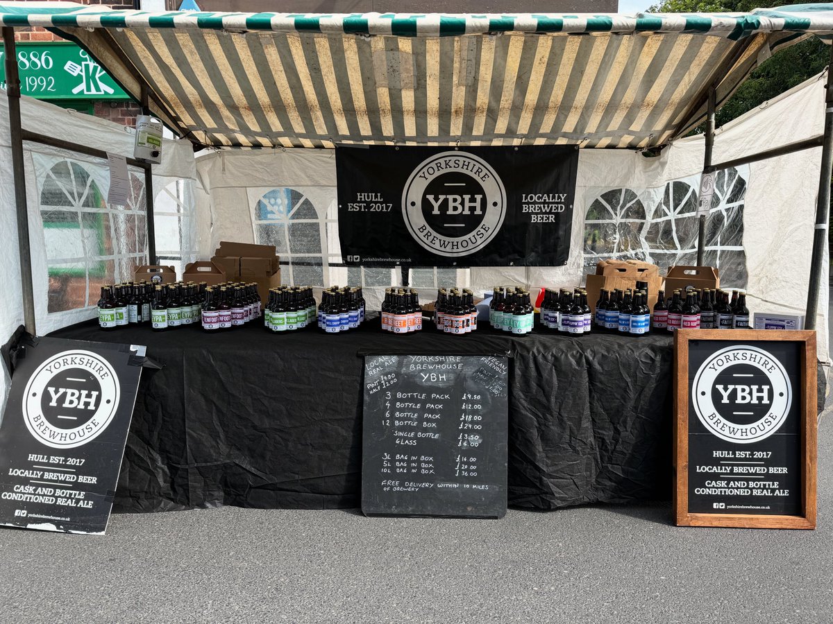 All setup on King Street at Cottingham Day from 10 until 5 with our full range of bottle conditioned real ale
