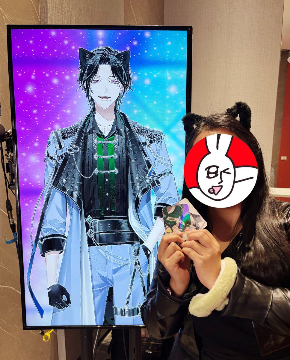 zunu's tweet image. I'M SO HAPPY THIS IS THE HAPPIEST DAY OF MY LIFE!!!! HE MATCHED MY CAT EARS! WE'RE BOTH CATS ๐ญ๐
#CosNichi3