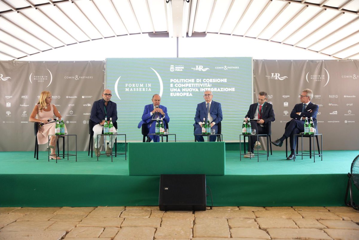 Comin & Partners (@cominandpa) on Twitter photo Al via l’ultimo giorno di #ForuminMasseria25. “Politiche di coesione e competitività: una nuova integrazione europea” con Min. <a href="/TommasoFoti/">Tommaso Foti</a> , Davide Albertini Petroni #Assoimmobiliare, Marina Brogi <a href="/SapienzaRoma/">Sapienza Università di Roma</a>, <a href="/m_dicaterina/">Marcello Di Caterina</a> @ALIS_Italia, Massimo Deldossi <a href="/ancenazionale/">ANCE</a> Al via l’ultimo giorno di #ForuminMasseria25. “Politiche di coesione e competitività: una nuova integrazione europea” con Min. <a href="/TommasoFoti/">Tommaso Foti</a> , Davide Albertini Petroni #Assoimmobiliare, Marina Brogi <a href="/SapienzaRoma/">Sapienza Università di Roma</a>, <a href="/m_dicaterina/">Marcello Di Caterina</a> @ALIS_Italia, Massimo Deldossi <a href="/ancenazionale/">ANCE</a>