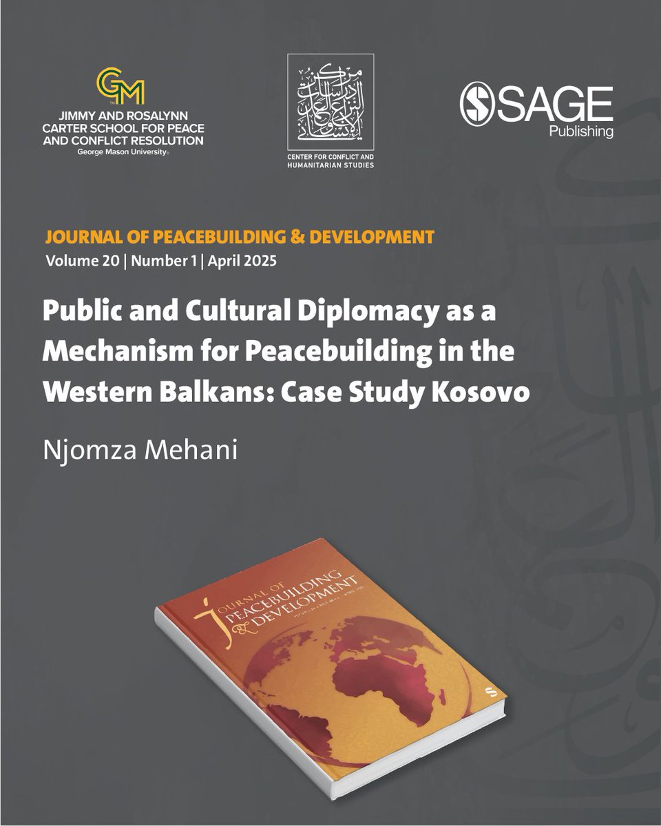 ✍ Journal for Peacebuilding &amp; Development | Briefing  

“Public and Cultural Diplomacy as a Mechanism for Peacebuilding in the Western Balkans: Case Study Kosovo”.

Link: journals.sagepub.com/doi/abs/10.117… #Peacebuilding #Diplomacy #WesternBalkans #Kosovo
<a href="/JournalPeaceDev/">Journal Peace & Dev</a>
