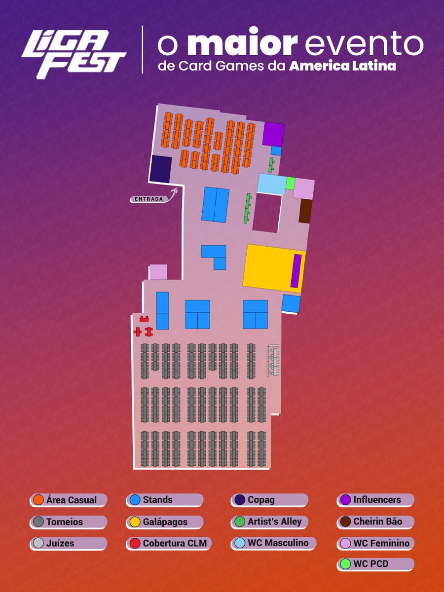 E play no 2º dia! 

Com vocês, o mapa do evento para vocês se localizarem a aproveitarem 100% do evento!

#LigaFest