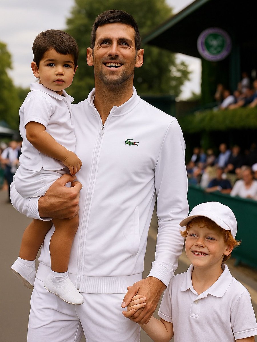 Alcaraz and Sinner when Djokovic made his Wimbledon debut in 2005 😭❤️