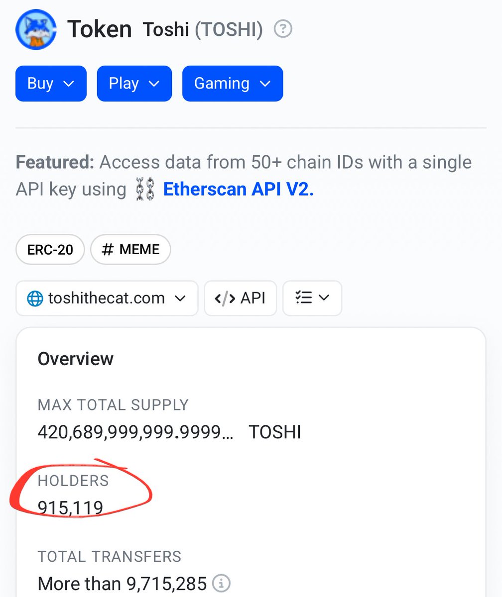 HndrixKnows's tweet image. $TOSHI holders up almost 73k the past week &amp;amp; almost 300k the past month👀

Next stop 1 million holders❗️