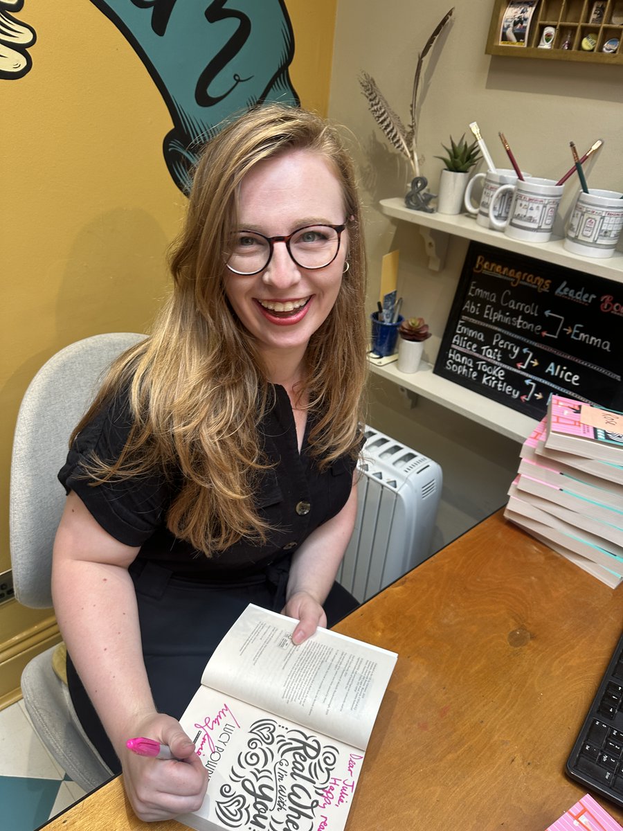 LucyTheReader's tweet image. Signing copies of Real When I&apos;m With You at @mrbsemporium yesterday - including all your amazing preorders! A DREAM! ❤️ 

And they&apos;re the official bookseller for my online launch with @BooksandChokers on July 10th at 7pm! Free tickets available here! : crowdcast.io/c/real-when-im…
