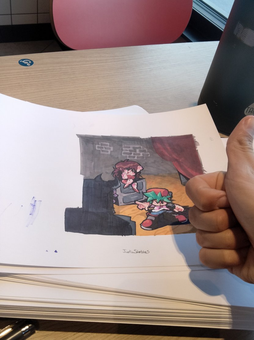 Drew this in a McDonald's #fridaynightfunkin