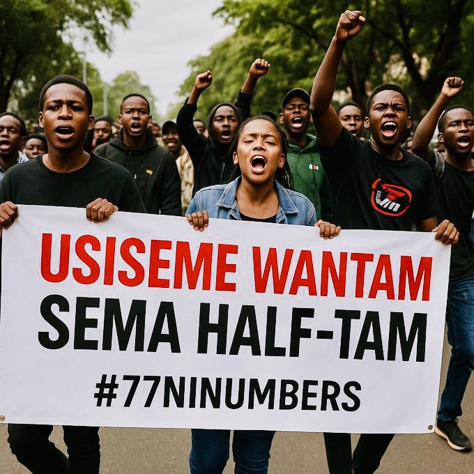 benanuale's tweet photo. #BREAKING Our beautiful African Kenyan Women chanting "Wantam" during the marathon then know the nation has completely been thrown to the dogs. The fear is gone &amp; citizens are tired of massaging the donkey. Let's build churches, shall we?? #SabaSabaRevolutionDay #77NiNumbers https://t.co/2LbwfMCQYp