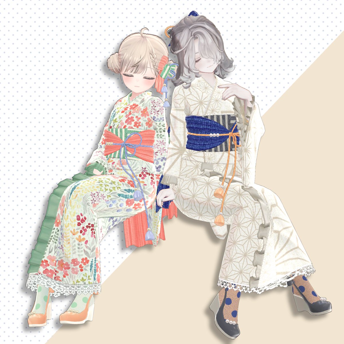 セミ対応ですが、マヌカちゃんとマリシアちゃんのPrefabを作りました　kawaiine…