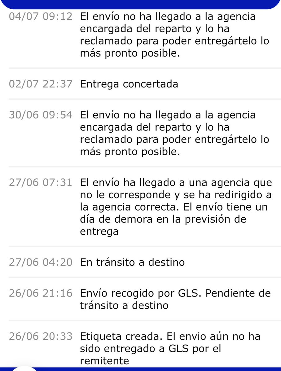 alejandro_rj03's tweet photo. @GLS_Spain @madcoolfestival Oye @GLS_Spain @GLS_clientes  alguna vez vais a acertar en la agencia del destino o vais a tener el paquete dando vueltas por España mucho tiempo más. Menos mal que era un envío urgente, no quiero saber cómo funciona un envío normal. De risa. https://t.co/lxucV9QsZL