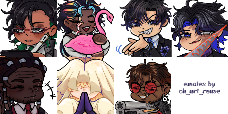 I don't think I ever shared these emotes here? 

if you like these you can get them for €10 on my vgen^^
they're also buy 5 get 1 free!