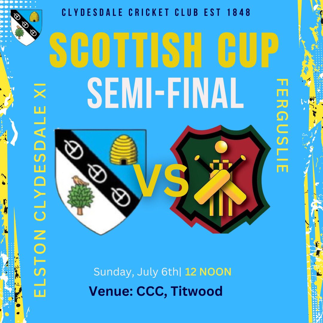 Clydesdale CC (@dalecricket) on Twitter photo Game on at Titwood - union rivals <a href="/FerguslieCC/">M8DrivingFerguslie CC</a> make the trip from Paisley to contest the <a href="/CricketScotland/">Cricket Scotland</a> Scottish cup semi final.
#mtd #rivals #dale1848 Game on at Titwood - union rivals <a href="/FerguslieCC/">M8DrivingFerguslie CC</a> make the trip from Paisley to contest the <a href="/CricketScotland/">Cricket Scotland</a> Scottish cup semi final.
#mtd #rivals #dale1848