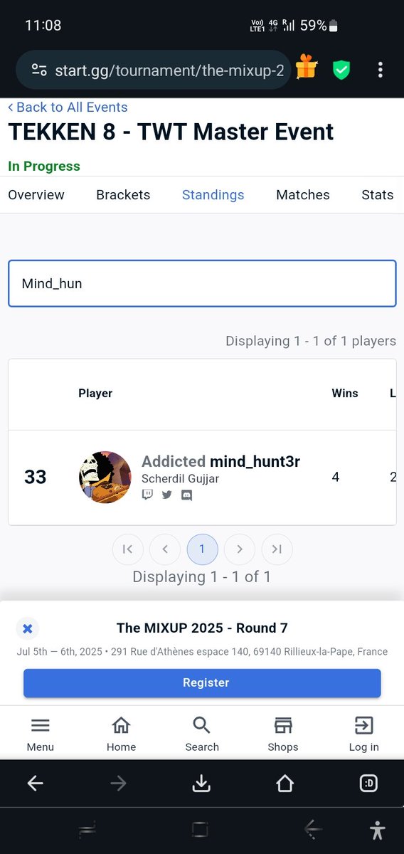 Addicted | mind_hunt3r (@mind_hunt3r) on Twitter photo Top 33 at Mixup 2025 🇫🇷 – proud of the journey.
I’ve grown a lot, played some of my best Tekken yet, and I can feel the gap to the top closing.
Big thanks to <a href="/AddictedeSport/">addicted esports</a> for the support – the grind continues.
#Tekken8 #Mixup2025 #FGC #Switzerland #eSports Top 33 at Mixup 2025 🇫🇷 – proud of the journey.
I’ve grown a lot, played some of my best Tekken yet, and I can feel the gap to the top closing.
Big thanks to <a href="/AddictedeSport/">addicted esports</a> for the support – the grind continues.
#Tekken8 #Mixup2025 #FGC #Switzerland #eSports