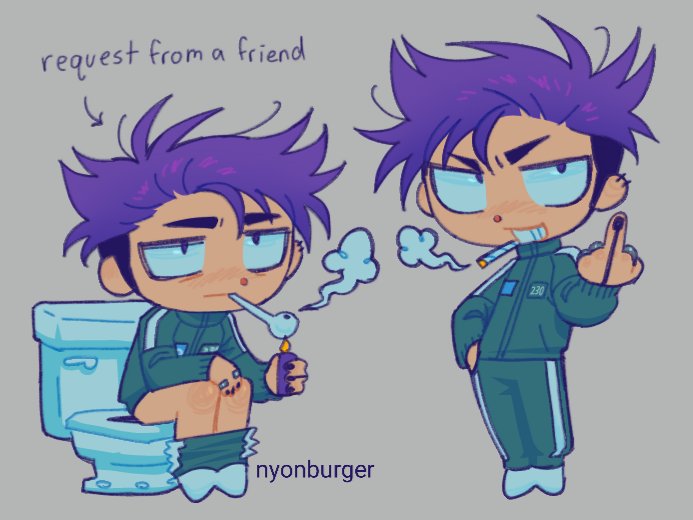 "do u doodle from fandoms u aren’t in? if so can u give me a tiny thanos from squid game ?? thank you :D" -&gt; heres your thanos
nyonburger.straw.page