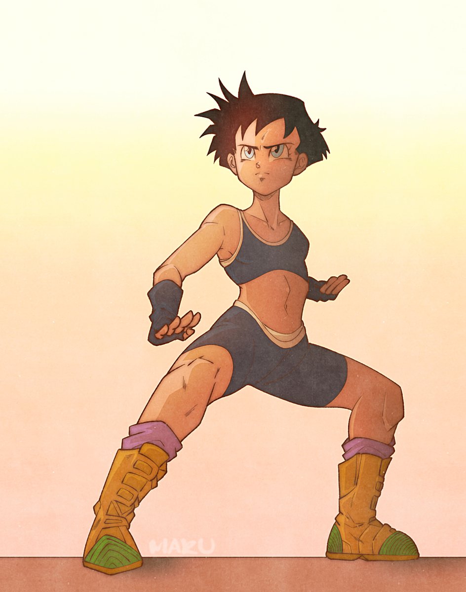 #Videl #dragonball #dragonballz #dragonballfanart #anime #manga #illustration #fanart #martialartist #fighter #art #drawing #tomboy #shorthair #art #drawing