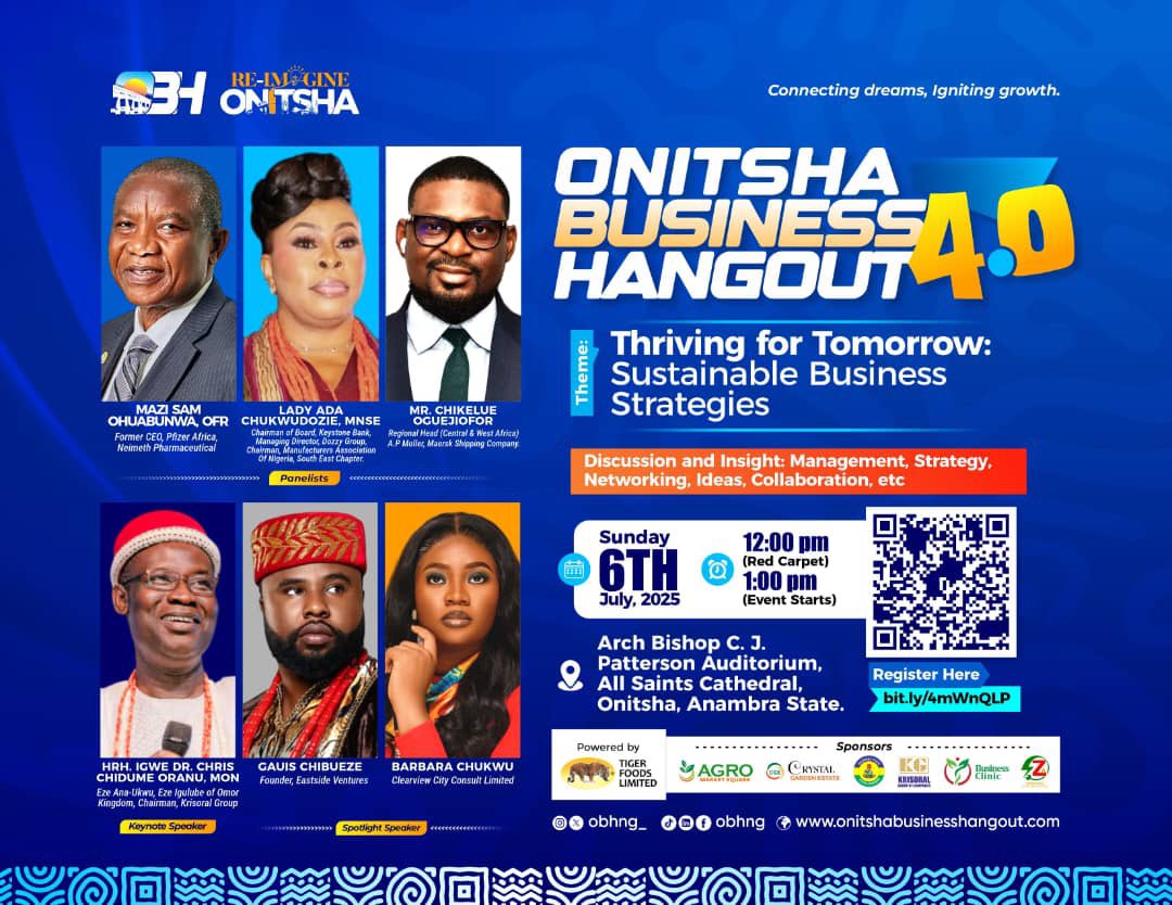 You will not want to miss the Onitsha Business Hangout 4.0

#onitshabusinesshangout #obh4 #obh