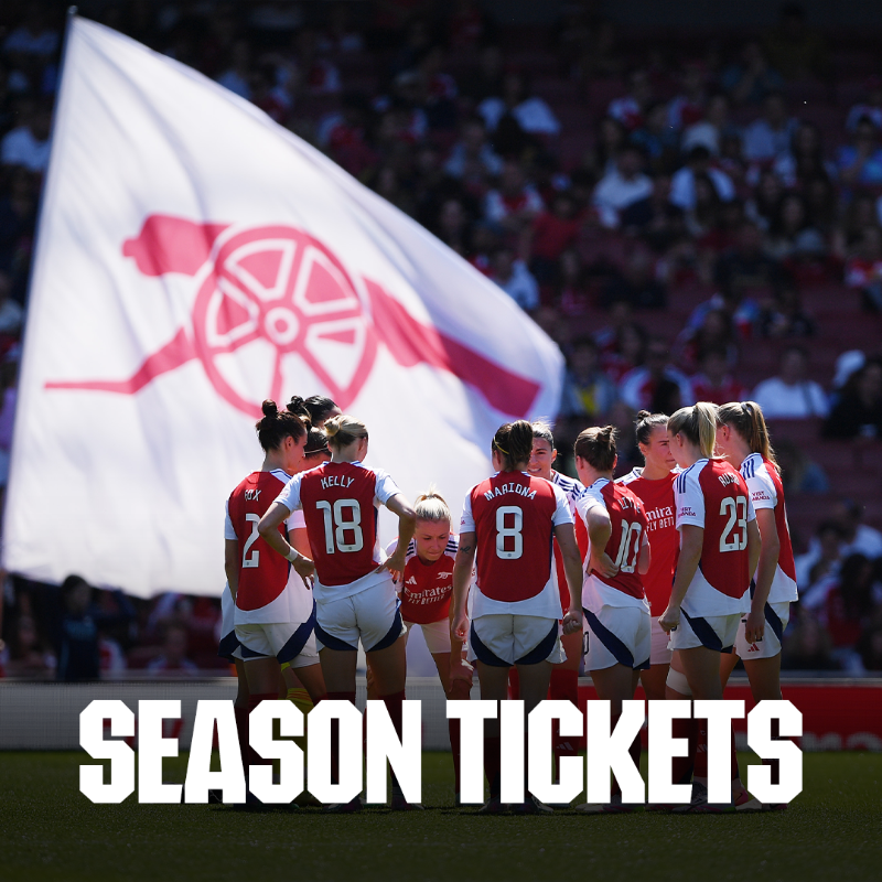ArsenalWFC's tweet photo. The first-ever Arsenal Women Emirates Stadium season ticket is now on sale ✨

For the first time, all 11 Barclays Women’s Super League home matches will take place at our N5 home, marking a historic new chapter for the club. 

Purchase yours today! 🎟️