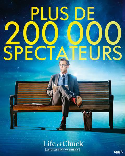 Le cap des 200.000 entrées a été franchi par #LifeOfChuck dès le début de sa 4e semaine. Fort d'un excellent bouche à oreille, il semble en mesure d'atteindre également la barre des 300.000 entrées. cc <a href="/nourfilms_/">Nour Films</a>