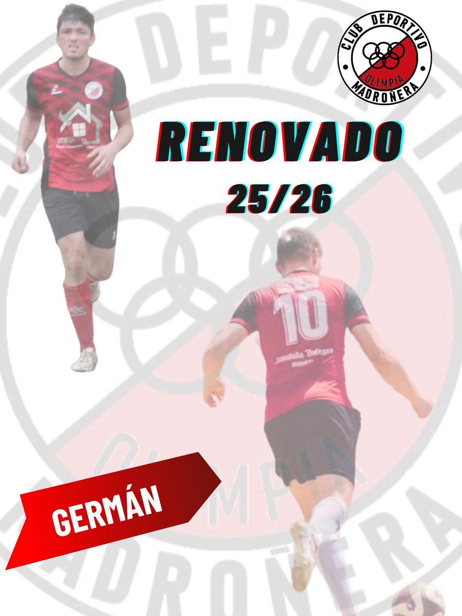 🔴 RENOVACIÓN 🔴

📣 𝗢𝗙𝗜𝗖𝗜𝗔𝗟 | GERMÁN, medio centro. Renueva otra temporada más en el C.D.M Olimpia.

Te deseamos una gran temporada ⚽️💪

#aupaolimpia