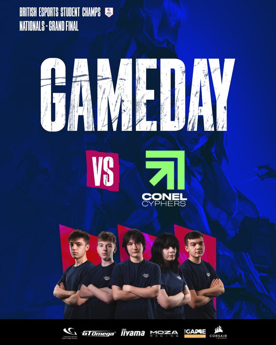 Good morning from Sunderland! 

IT'S GAME DAY!

We're in action against <a href="/CONELesports/">CONEL Cyphers</a> in the <a href="/British_Esports/">British Esports</a> #Studentchamps Valorant Grand Final!

Show your support in the comments! 👇