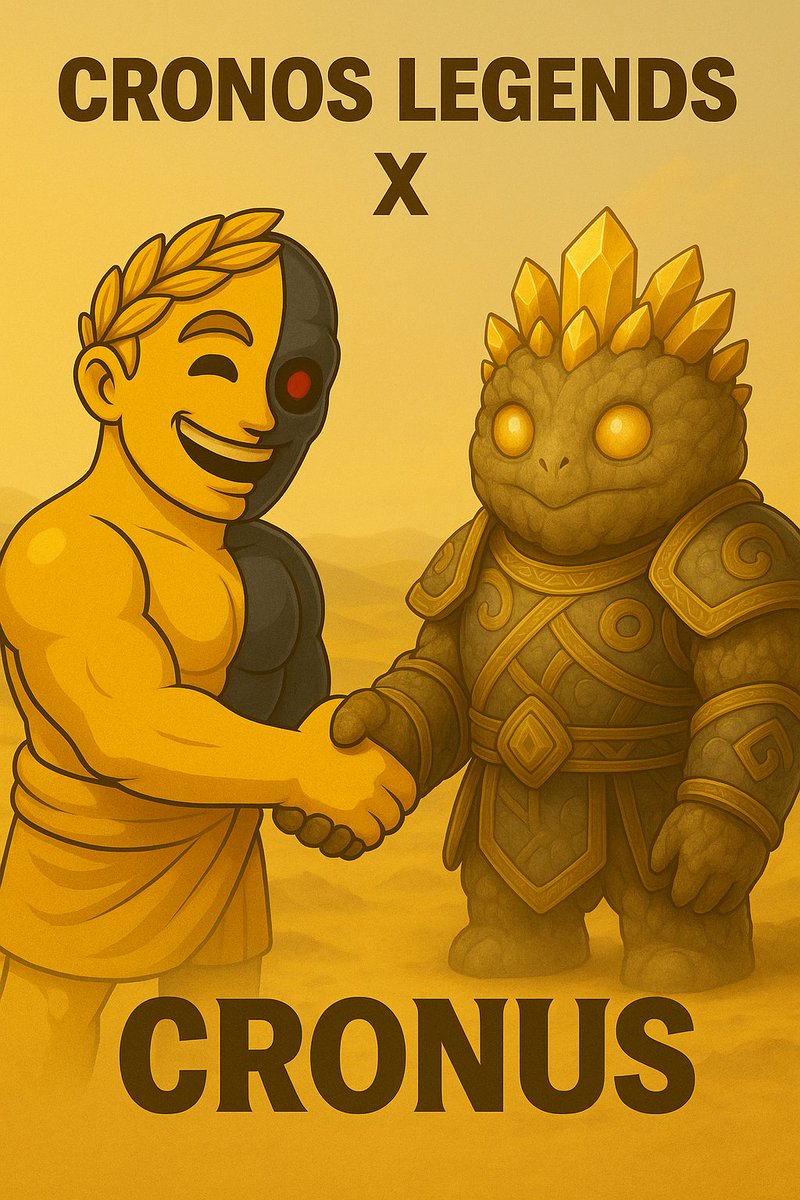 💎 Last night we made a big move — quietly.
We strengthened the $CLG by pairing it with $Cronus, making it our main LP. 

🎉 To celebrate, 20$ $CLG &amp; 20$ $CRONUS giveaway! 🎁
✅Like
✅Retweet
✅Follow <a href="/CronosLegends/">Cronos Legends</a> &amp; <a href="/CronusAgent/">Cronus ⚔️</a>
✅Tag 3 friends