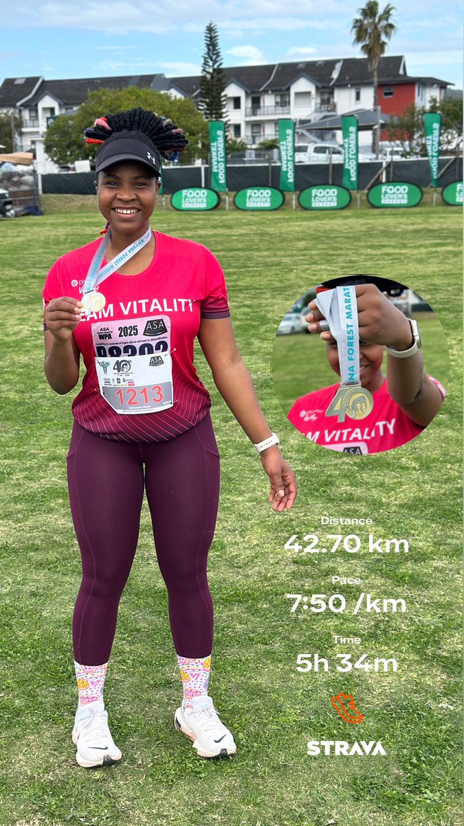 Went to Knysna to collect a medal 😅

#KnysnaForestMarathon