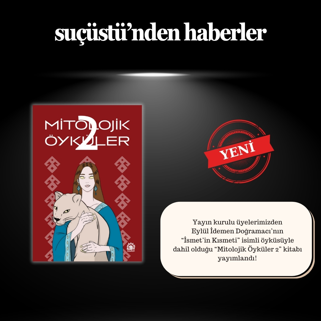 Yayın kurulu üyelerimizden Eylül İdemen Doğramacı'nın "İsmet'in Kısmeti" isimli öyküsüyle dahil olduğu "Mitolojik Öyküler 2" kitabı yayımlandı!    

🛒 ganesayayinevi.com.tr/urun/mitolojik…