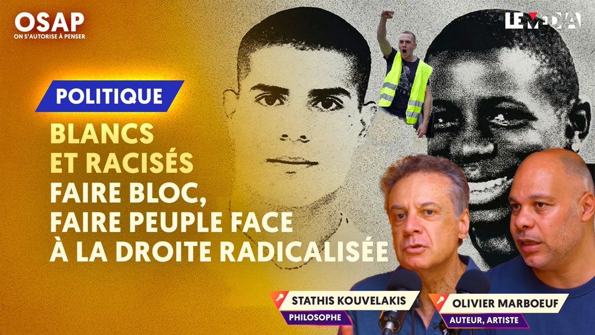 20 ANS APRÈS, BLANCS ET RACISÉS : FAIRE BLOC, FAIRE PEUPLE
Stathis Kouvelakis et Olivier Marboeuf reçus par Julien Théry pour l'appel d'Amal Bentounsi et d'un collectif d'organisations antiracistes, anticapitalistes et écologistes 👇
youtube.com/watch?v=gadH-R…