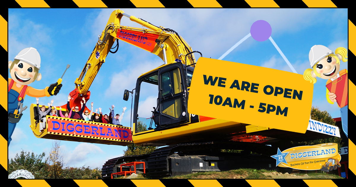 We’re open every day throughout July and August from 10am to 5pm! 

Plan your ultimate day out and book your tickets online to save £££s 👉 zurl.co/tTr9u

#Diggerland #SummerHolidays #FamilyFun #UKDaysOut #DiggerlandAdventure #KidsActivities #BookOnline