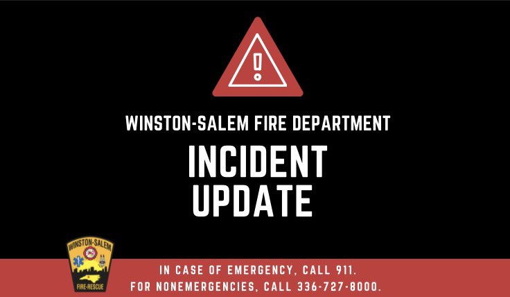 INCIDENT UPDATE - Residential structure fire in the 900 block of Bolick Ave. 2 persons displaced. No injuries.  Cause of fire is being investigated. #WSFire