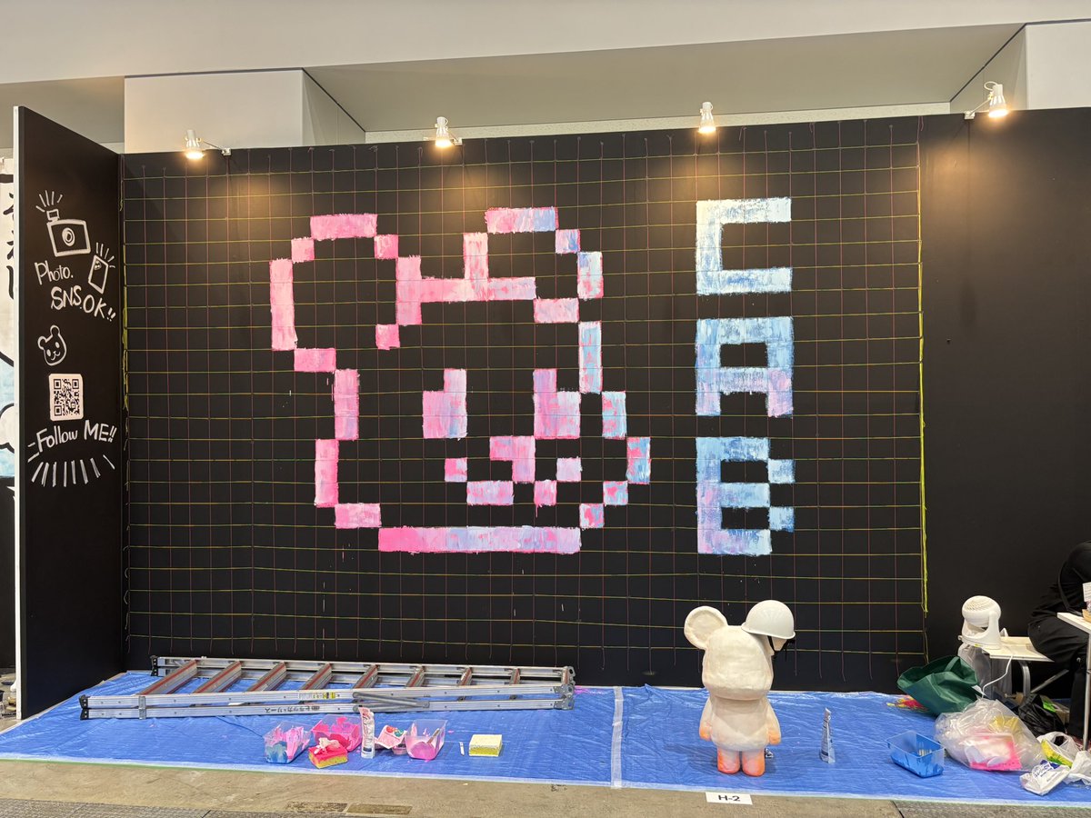 ライブペイント、無事に終わりました🐻‍❄️✨

今回とてもたくさんの方にお立ち寄りいただけたので、ライブペイントが終わるかドギマギしましたが嬉しい悲鳴でした！🥹