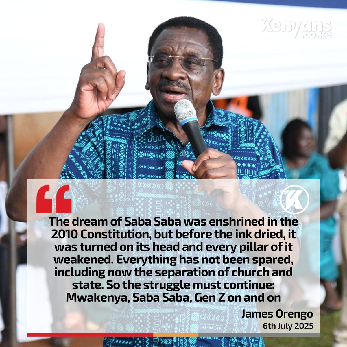 James Orengo urges Gen Z to carry on the spirit of Saba Saba