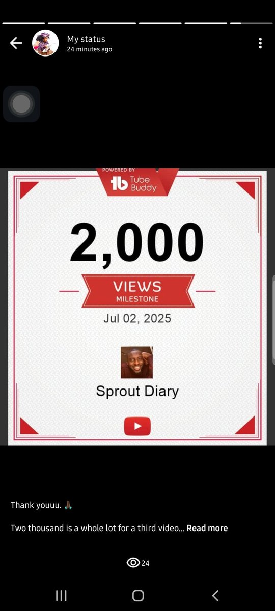 Sprout_0x's tweet image. I just hit 2,000 views on youtube on  my  third Video...which is a whole lot on yotube actually.

In the next 12 weeks, one video will be out every week.

I would appreciate you subscribe and turn  on post notifications.

m.youtube.com/@SproutDiary

Thank youuu.