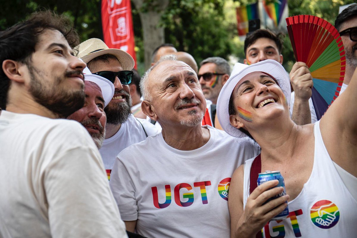 🏳️‍🌈 En UGT celebramos el #Orgullo2025 reivindicando los derechos de las personas LGTBI en todos los espacios: en el trabajo, en la sociedad y en la vida.

🌈 Porque la igualdad real también se defiende en los centros de trabajo.
✊ Por un mundo laboral libre de odio y
