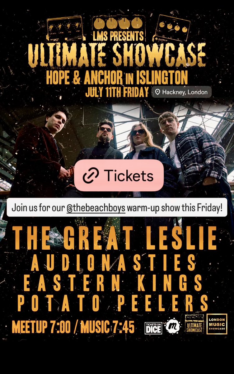 🔔Tickets via our website. 
Peaceandlove❤️