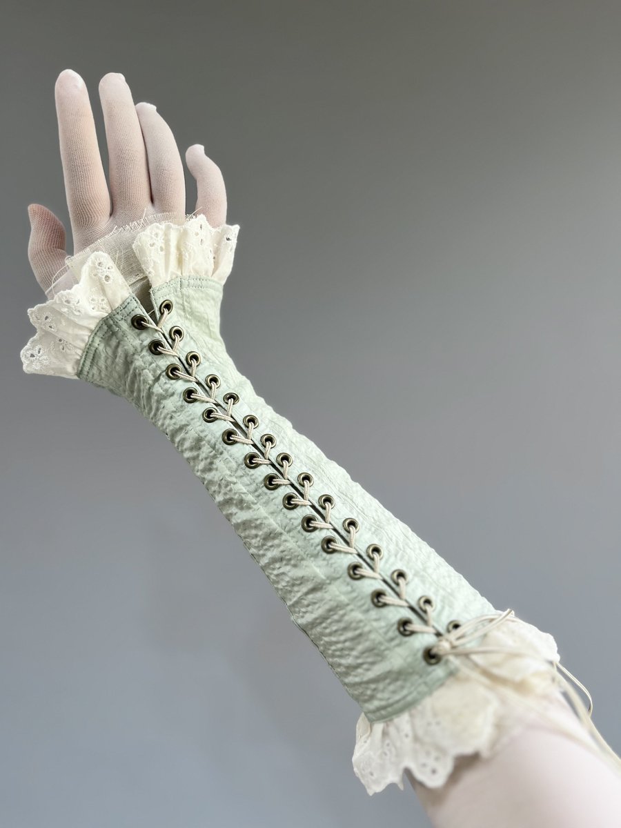アームコルセット ジャカードサテン 黒 Arm Corset [Black