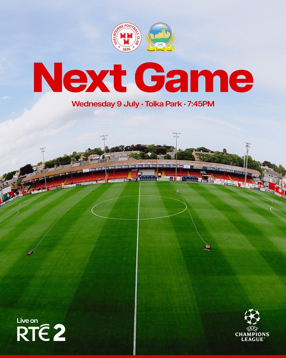 𝗡 𝗘 𝗫 𝗧  𝗚 𝗔 𝗠 𝗘 | Linfield (H) 

The Champions League takes centre stage at Tolka Park this Wednesday.

🇪🇺 | Linfield
📍 | Tolka Park
🗓️ | Wednesday, July 9th
⏰ | 7:45pm KO
📺 | Live on RTÉ2
❌ | SOLD OUT

#DublinsFinest | #UCL