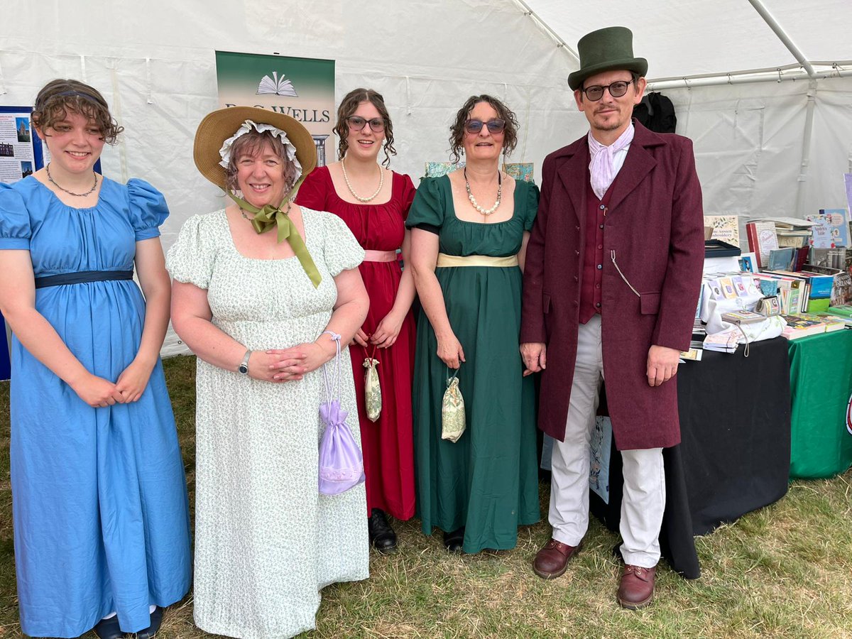 The Regency Fashion Parade has commenced. We look forward to seeing everyone at the Steventon Country Fair today celebrating #JaneAusten250