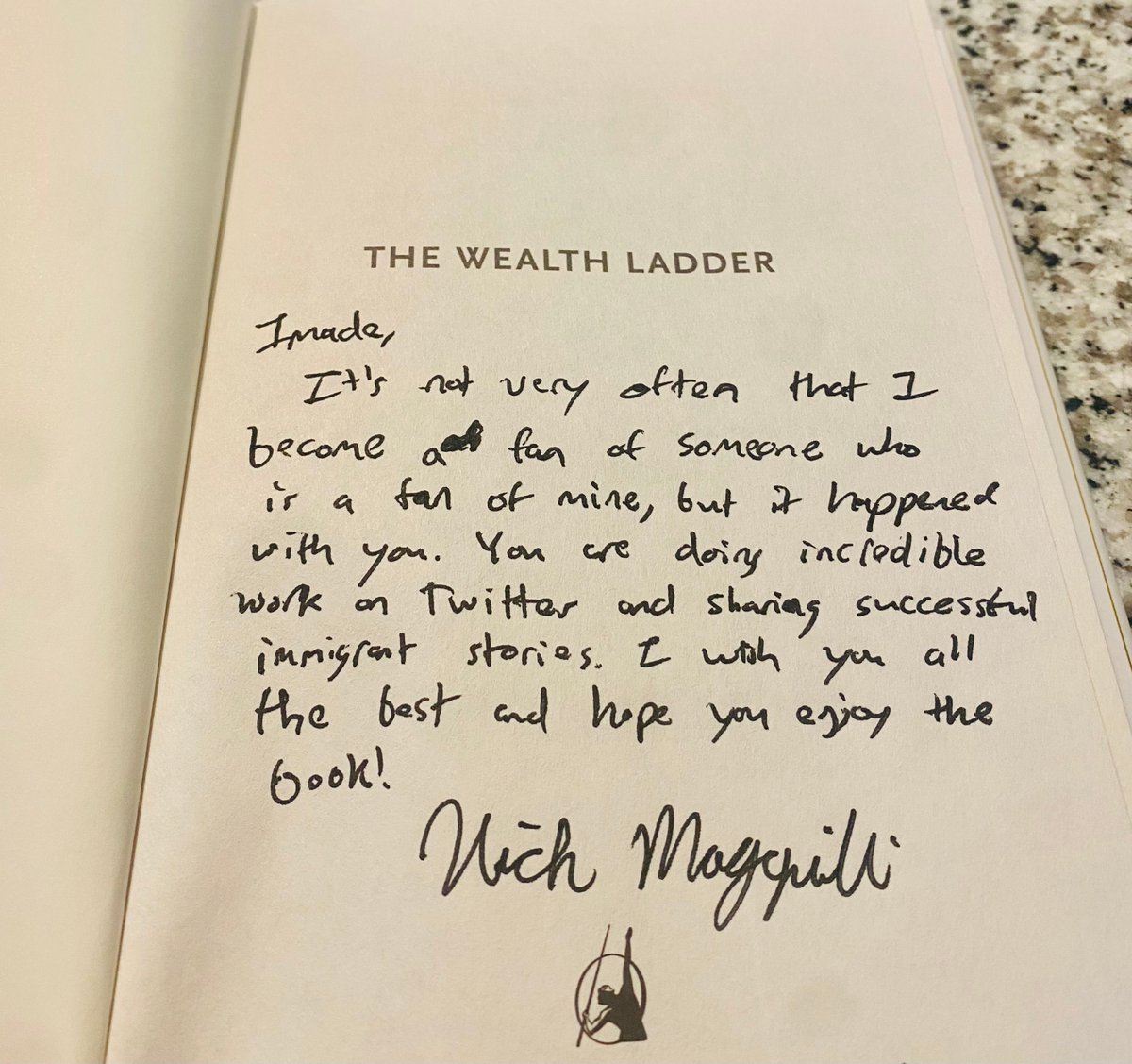Big thanks to Nick @Dollarsanddata for sending his new book The Wealth Ladder. I loved reading - it's a clear, practical guide to growing wealth at every stage. 

Been a fan of Nick’s work since 2022 &amp; this book didn’t disappoint. Highly recommended if you're serious about