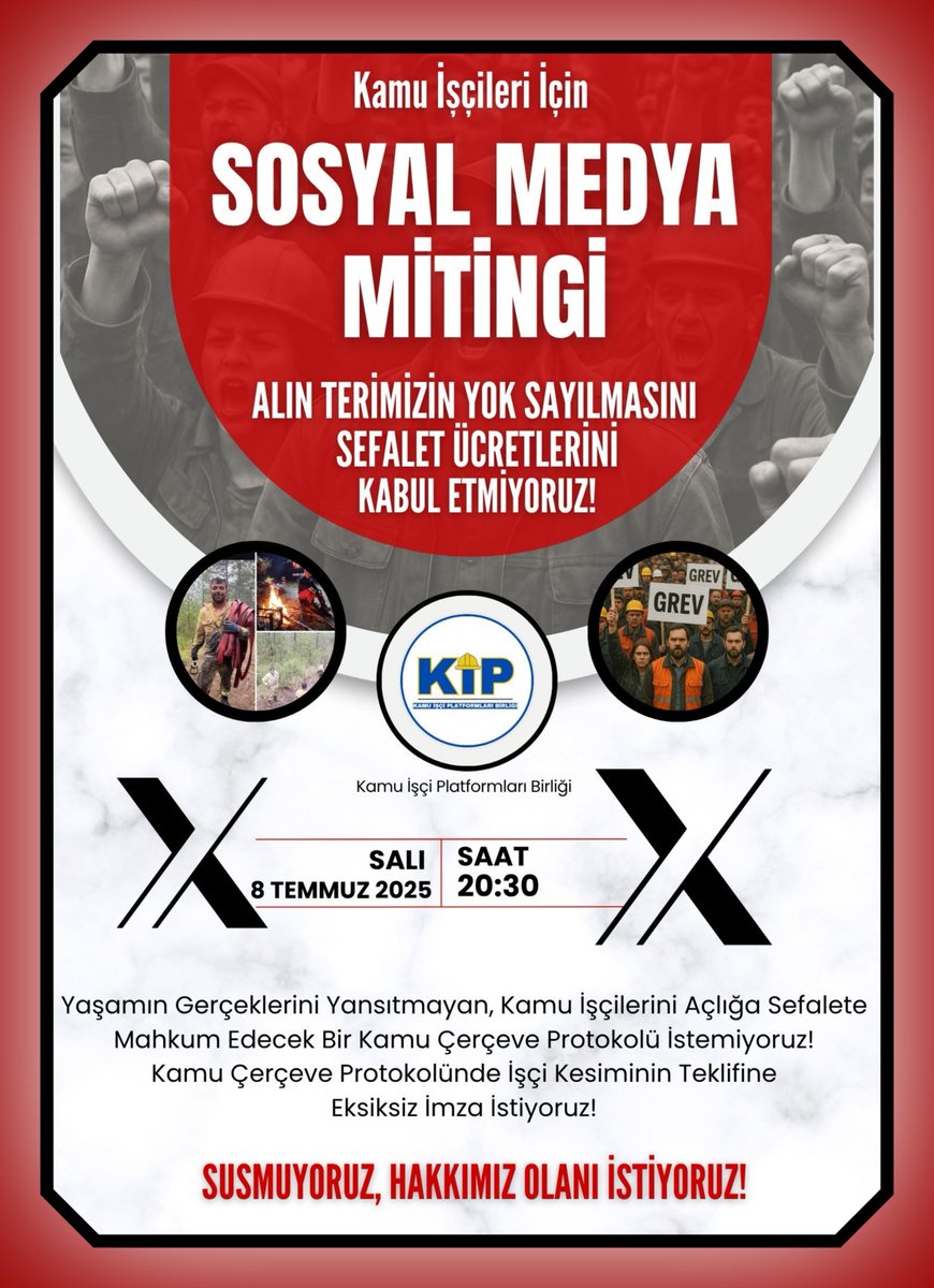 ozdogancandn's tweet photo. Kamu İşçi Talepleri ⬇️
✅1800 Taban +% 50 Zam
✅Kamuda Tüm Taşeron İşçilere eksiksiz kadro verilmeli
✅Üniversite mezunu işçilere Statü Değişikliği verilsin
✅Vergi %15'e sabitlensin
✅Refah payı
✅Seyyanen zam
✅40 saat haftalık çalışma
✅Tayin hakkı
✅Eğitim zammı
✅Kıdem farkı https://t.co/VFJ8A2EIHT