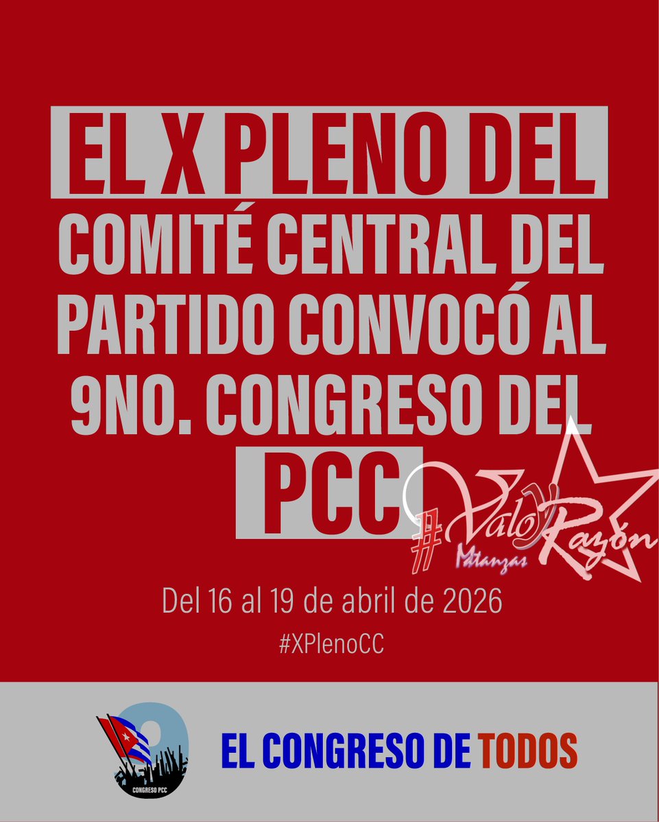 Con el Valor de la Razón (@valorrazon) on Twitter photo El 9no. Congreso del <a href="/PartidoPCC/">Partido Comunista de Cuba</a>, centrará su atención en la búsqueda de soluciones a la situación económica que enfrentamos, a partir del camino trazado en el Programa de Gobierno.
#ValorYRazón
#IXCongresoPCC
#ElCongresoDeTodos El 9no. Congreso del <a href="/PartidoPCC/">Partido Comunista de Cuba</a>, centrará su atención en la búsqueda de soluciones a la situación económica que enfrentamos, a partir del camino trazado en el Programa de Gobierno.
#ValorYRazón
#IXCongresoPCC
#ElCongresoDeTodos