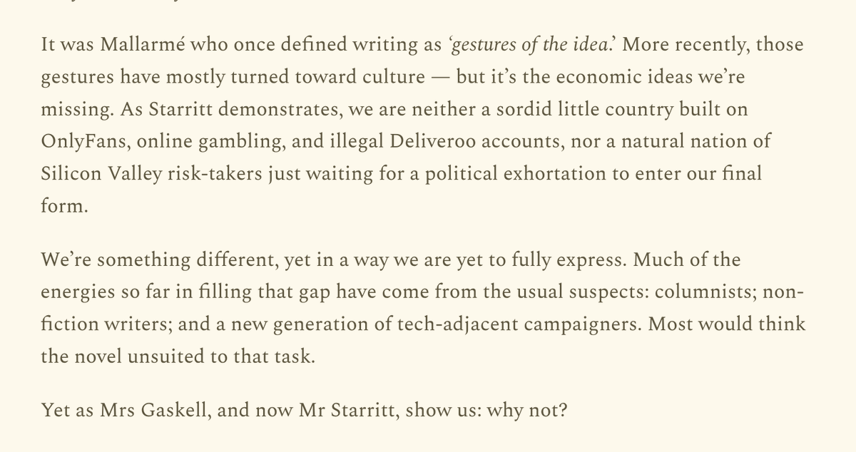 Wrote about Alexander Starritt’s excellent Drayton and Mackenzie, Anglofuturist fiction, and whether the novel can help us imagine our way to economic growth.