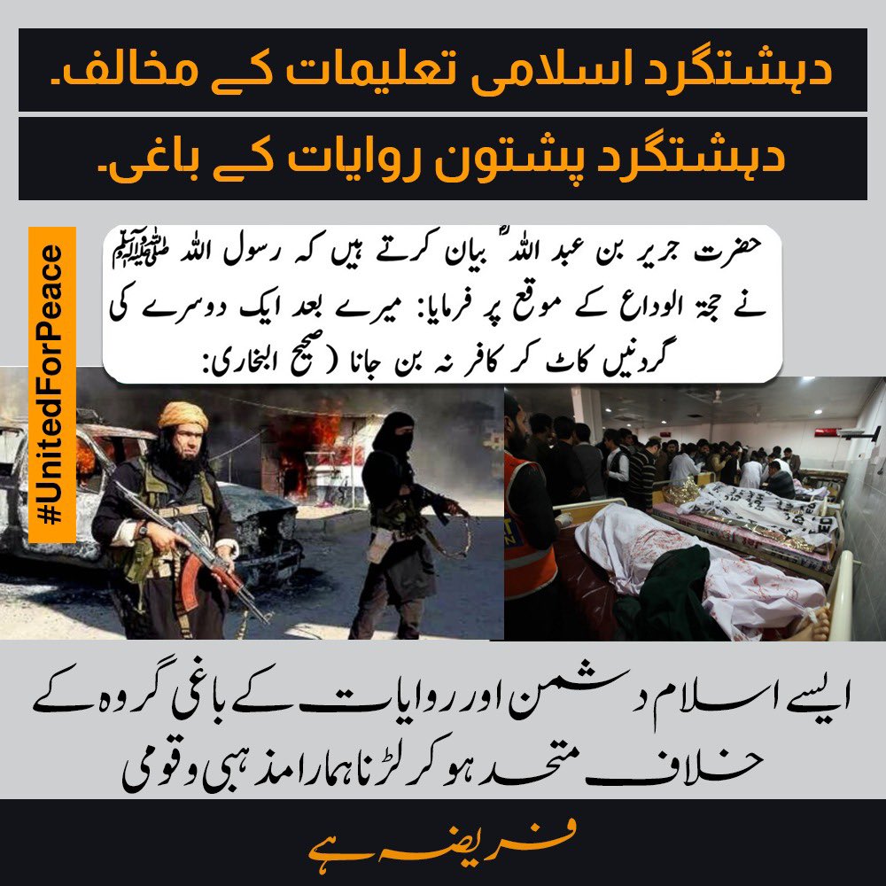 دہشتگردی اسلام کی بنیادی تعلیمات کے سراسر خلاف ہے۔
اسلام امن، رحم، اور انسانیت کا دین ہے #UnitedForPeace