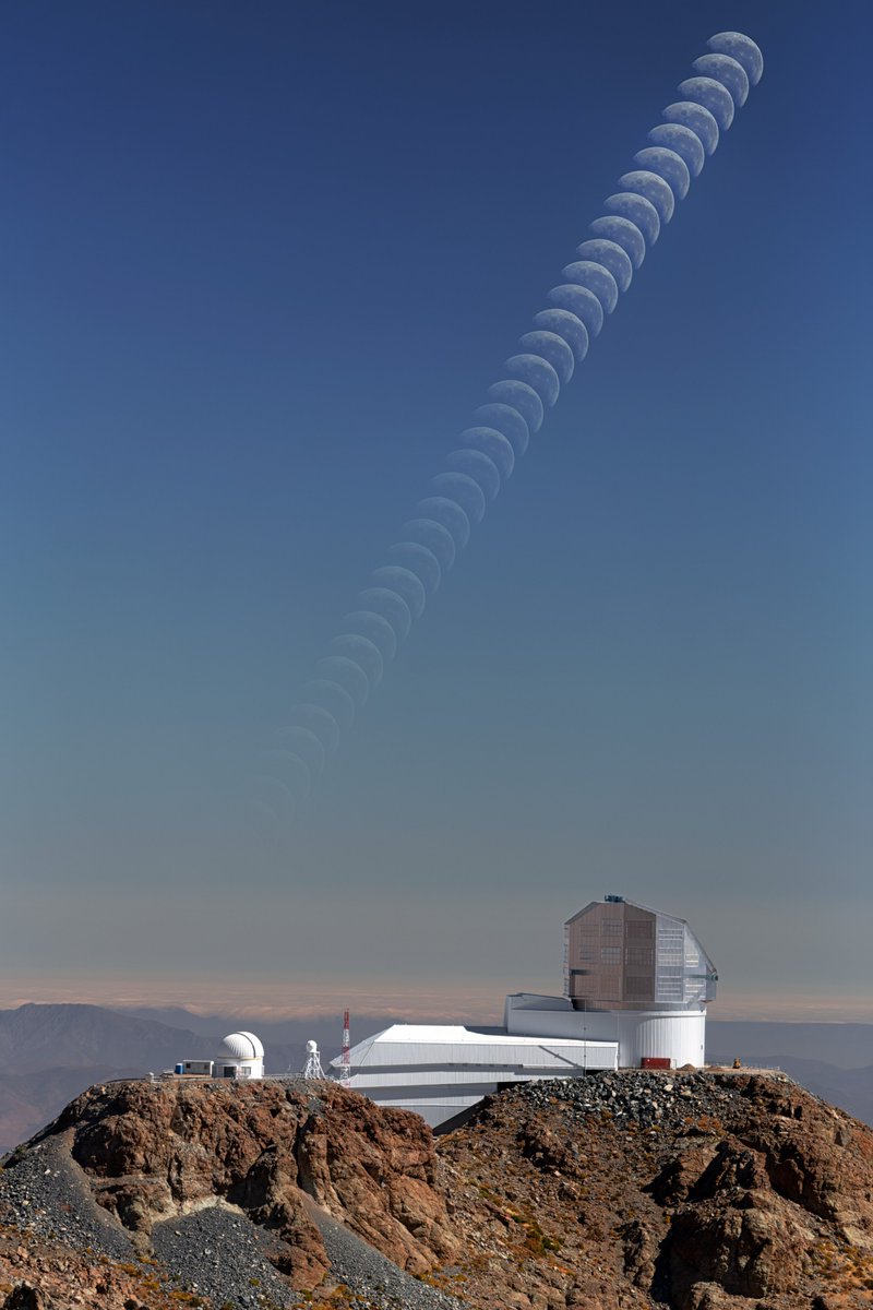 Rubin Moonset Sequence

The Moon sets over NSF–DOE Vera C. Rubin Observatory in this sequence of images captured in April 2025 during First Look observation activities. 

Credit: RubinObs/NOIRLab/SLAC/NSF/DOE/AURA/P. Horálek (Institute of Physics in Opava)
noirlab.edu/public/images/…