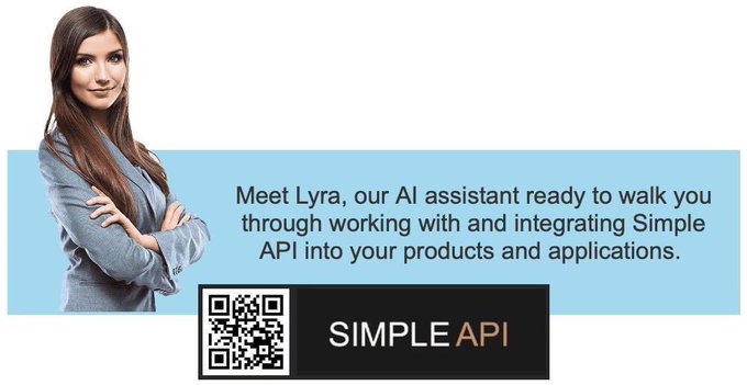Meet Lyra, our AI assistant ready to walk you through working with and integrating Simple API into your products and applications. #api #sapi #simpleapi #sthlm #sthlmtech #ai #cloud #support