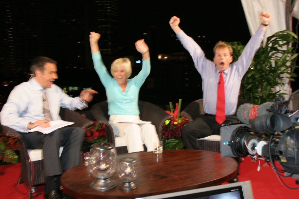 20 years ago today in Singapore. An announcement that changed my life and that of countless others. I’ll always treasure this photo on the BBC set of the moment we found out that there was going to be a London 2012