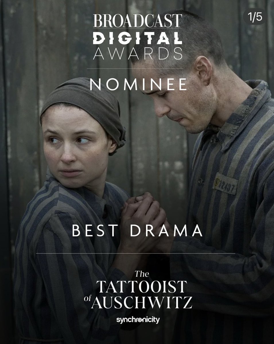 bwmgt's tweet image. Congrats to ⁦@KatieBernstein⁩ &amp;amp; #tattooistofauschwitz family for nomination ⁦@Broadcastnow⁩ cast by #kvhcasting written by @heathermorrisauthor @synchronicityfilms ⁦@skytv⁩